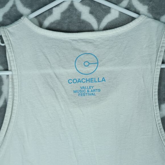 Coachella Music Festival Tank Top Unisex Size Small White Graphic Muscle Tee - Picture 4 of 8